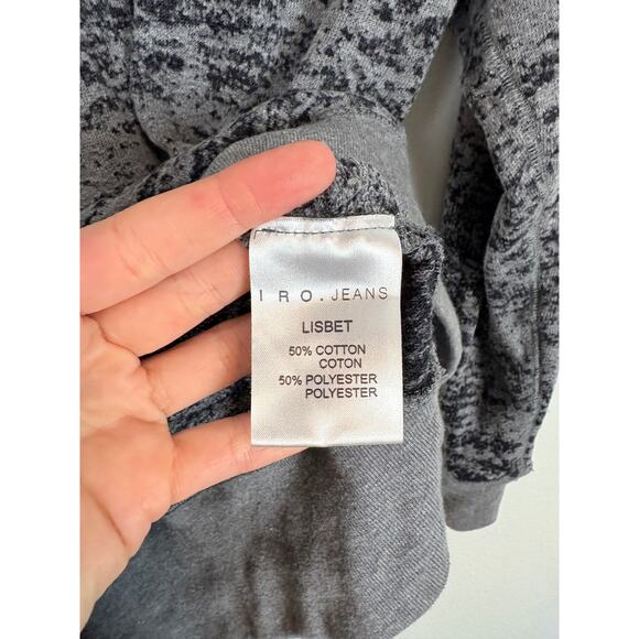 IRO Lisbet Burnout Animal Print Two Tone Crewneck Small - Picture 3 of 4